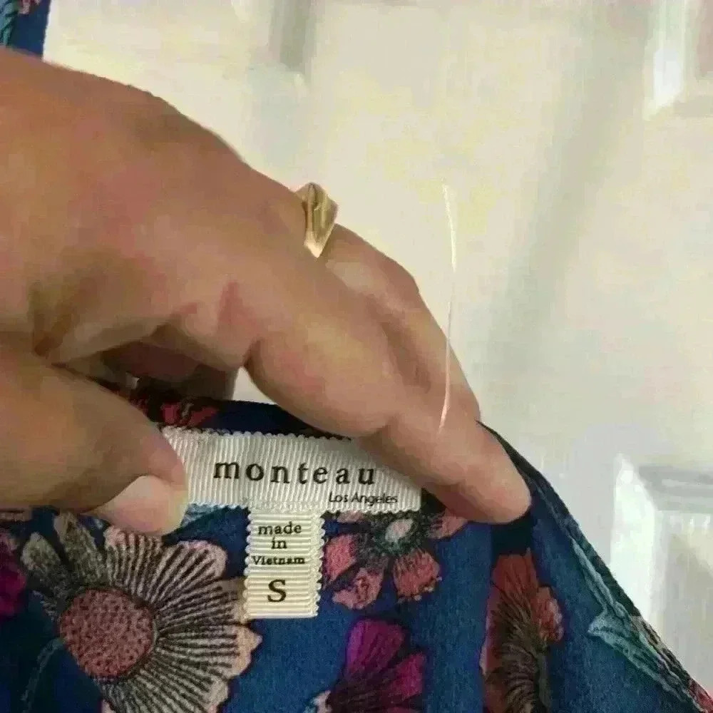 Women’s size small, monteau dress, floral, 1 strap, ruffled NWOT - Picture 4 of 5